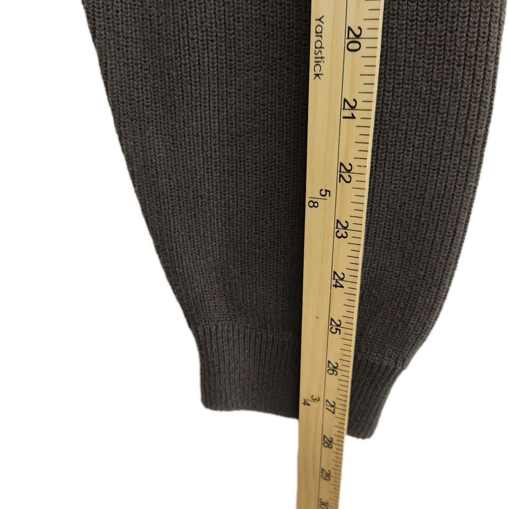 VTG Eddie‎ Bauer 1/4-zip men's pullover sweater, XL Tall, brown, stand up collar - Picture 5 of 10